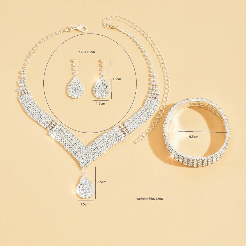 European And American Wedding Accessories Necklace Earrings - Image 10