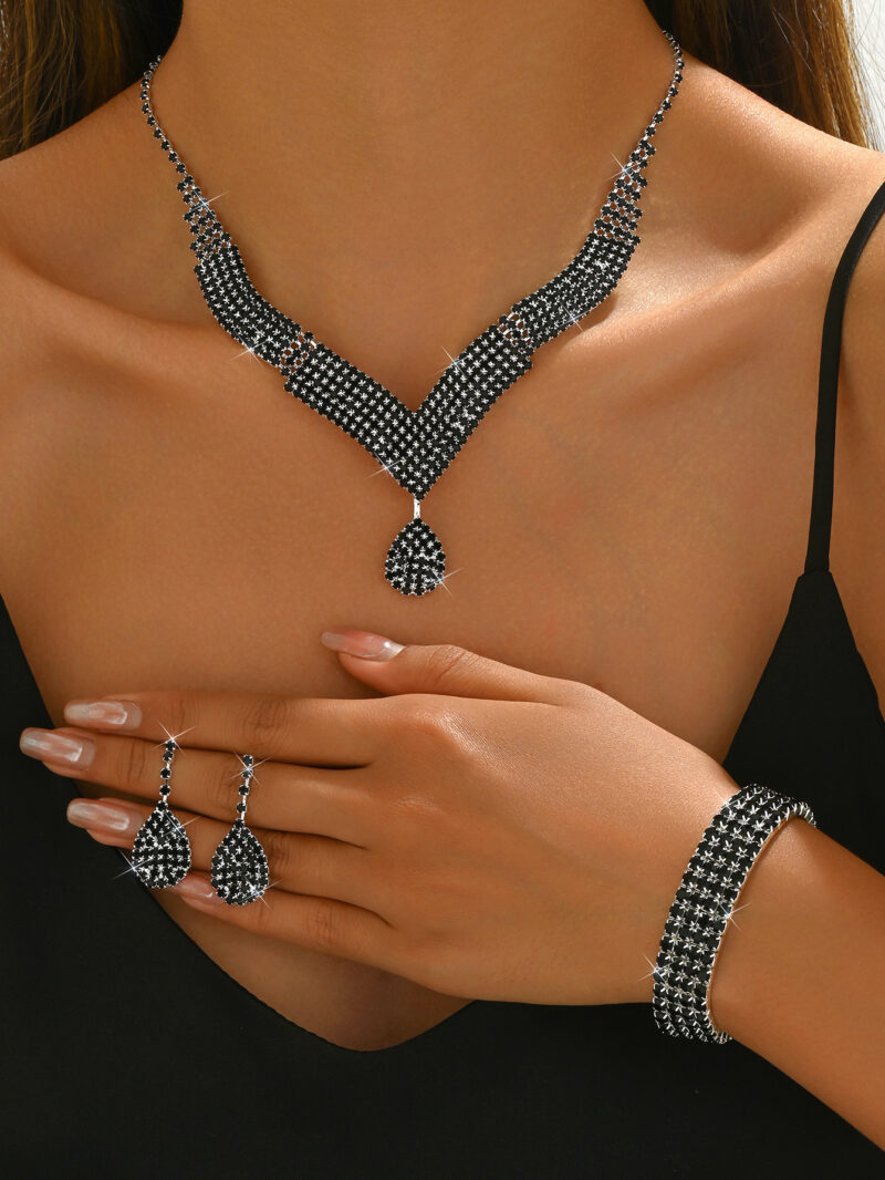 European And American Wedding Accessories Necklace Earrings - Image 2