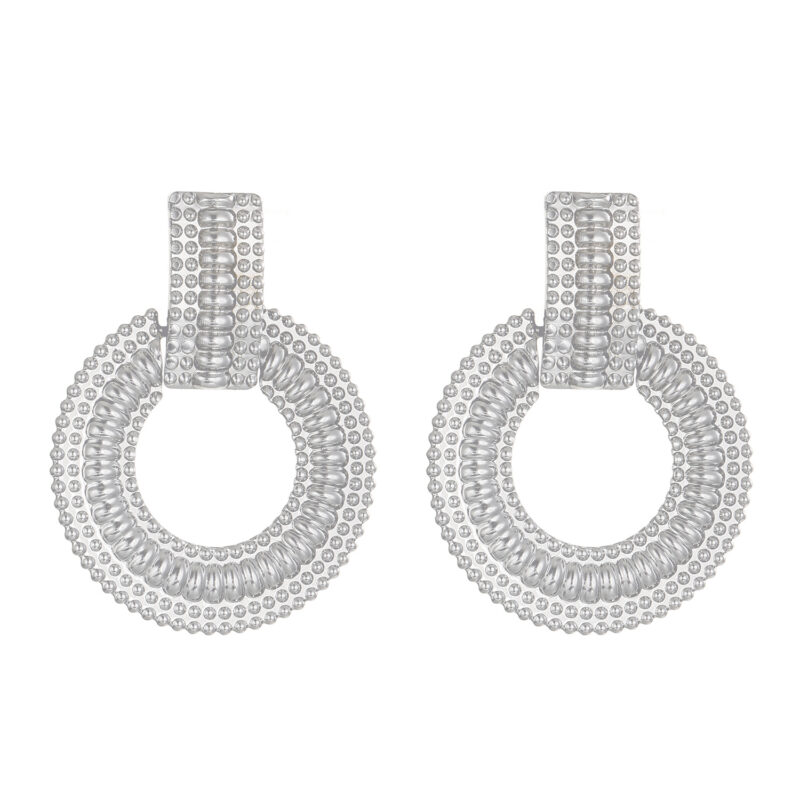 Eye-catching Hollow Round Earrings Women's Retro - Image 7