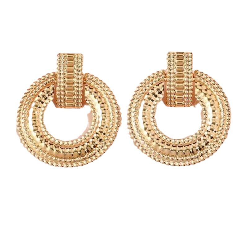 Eye-catching Hollow Round Earrings Women's Retro - Image 5