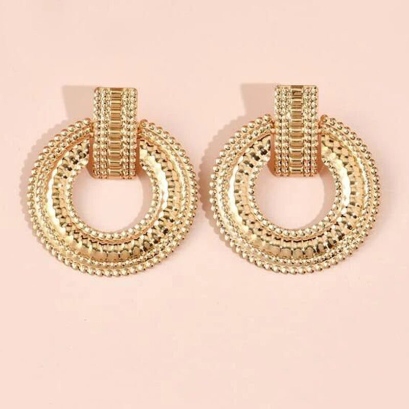 Eye-catching Hollow Round Earrings Women's Retro - Image 3