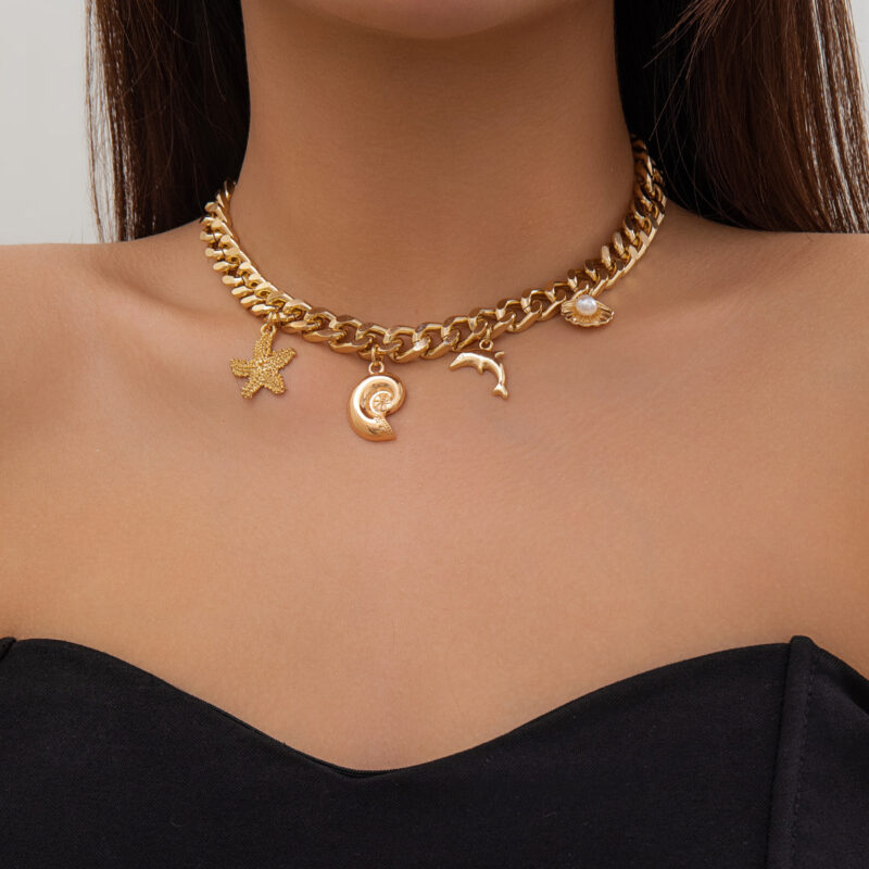 Fashion Ocean Style Pearl Bracelet And Necklace - Image 4