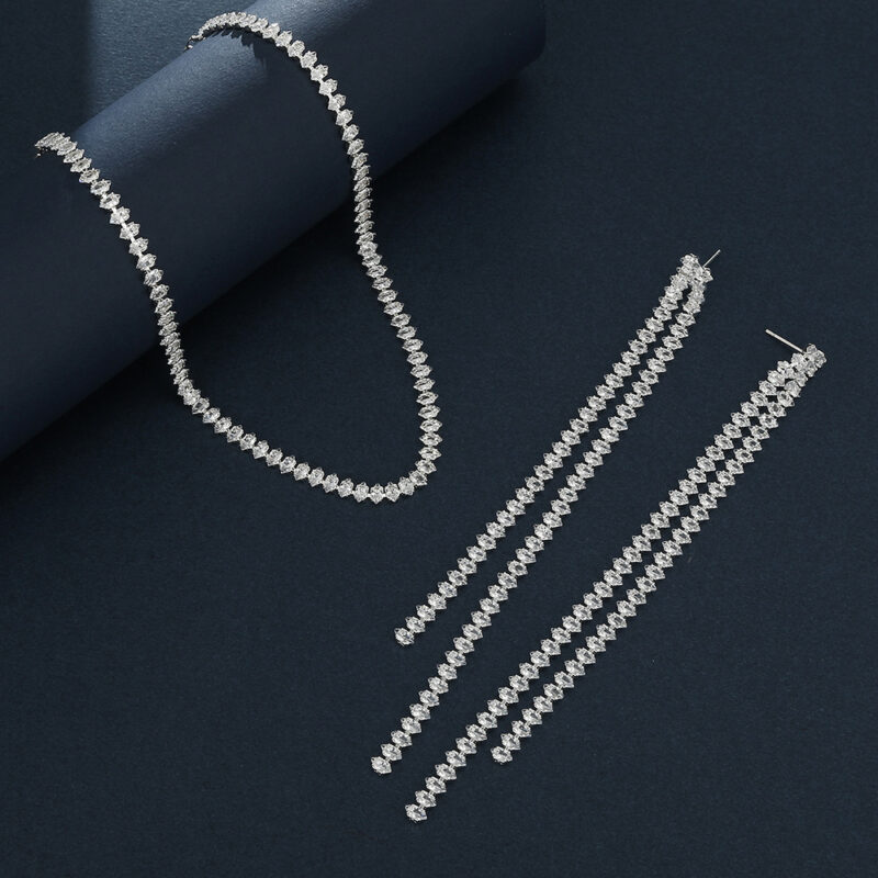 European And American Wedding Accessories Necklace Earrings - Image 5