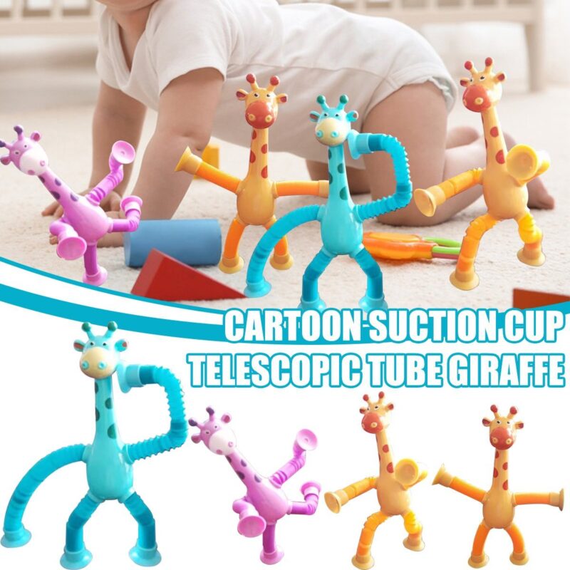 Giraffe Tubes Sensory Toys Novelty Spring Fidget Toy Stretch Tube
