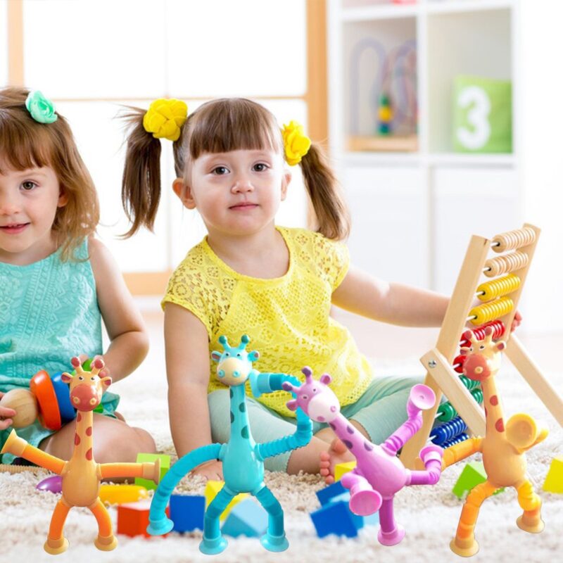 Giraffe Tubes Sensory Toys Novelty Spring Fidget Toy Stretch Tube - Image 2