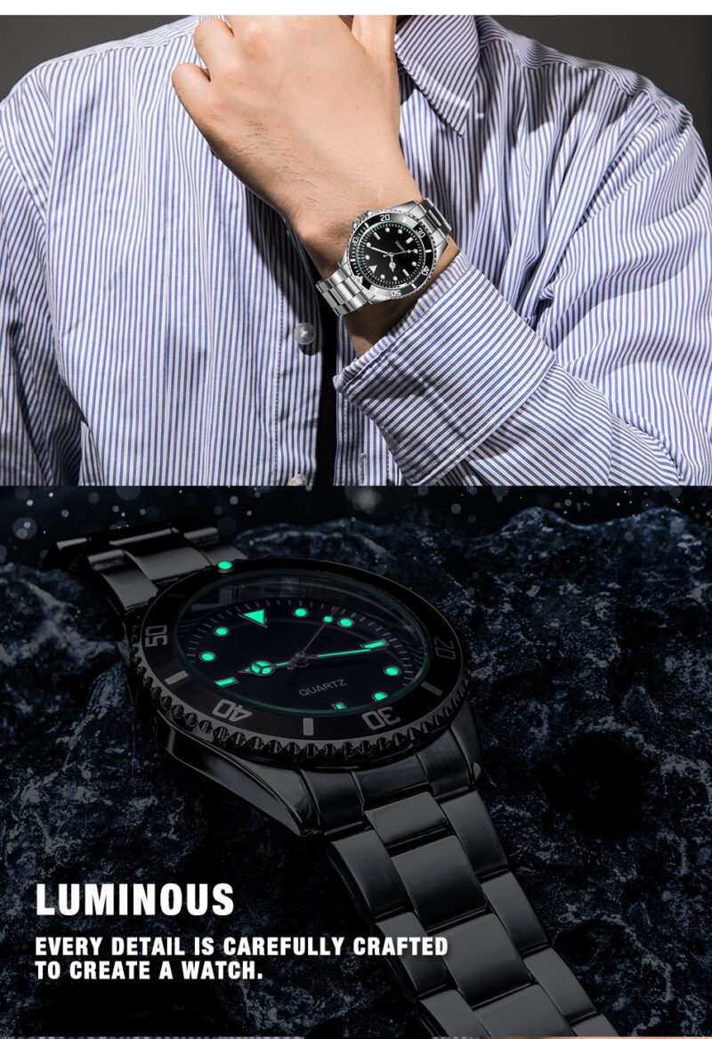 Waterproof Universal Steel Belt Alloy Quartz Watch - Image 10
