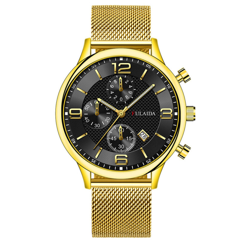Mesh Strap Calendar Quartz Simple Casual All-match Men's Watch - Image 6