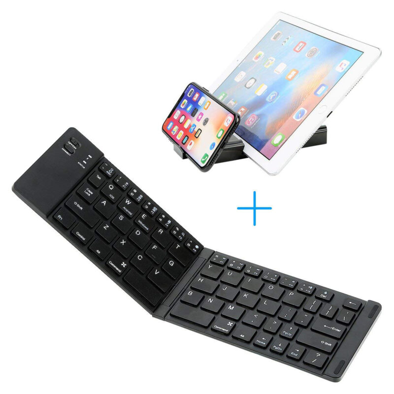 Folding Metal Bluetooth Foldable Keyboard Mini Bluetooth Wireless - Image 2