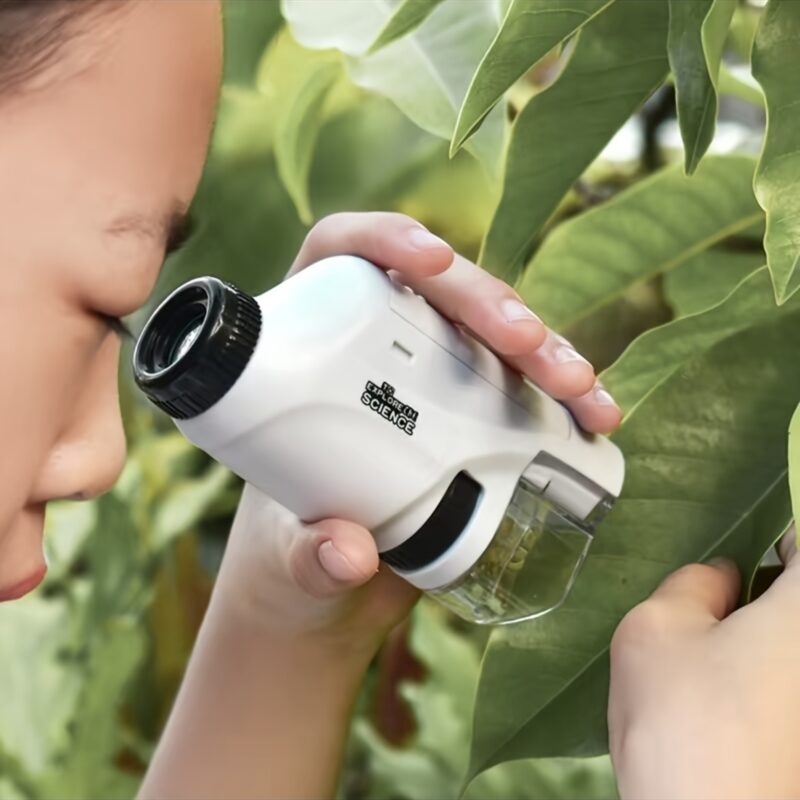 Pocket Microscope For Kids, Handheld With LED Light 60X-120X - Image 2