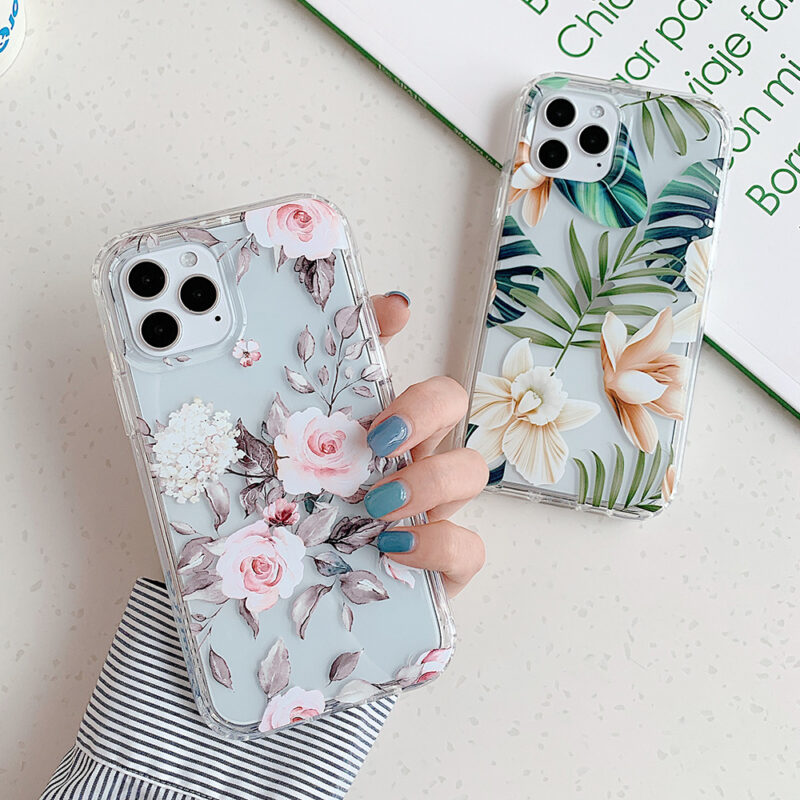 Banana Leaf Watercolor Flowers Phone Cases