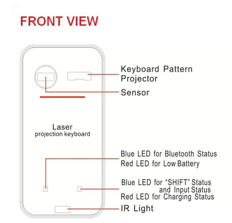 LEING FST Virtual Laser Keyboard Bluetooth Wireless Projector Phone Keyboard For Computer Pad Laptop With Mouse Function - Image 5