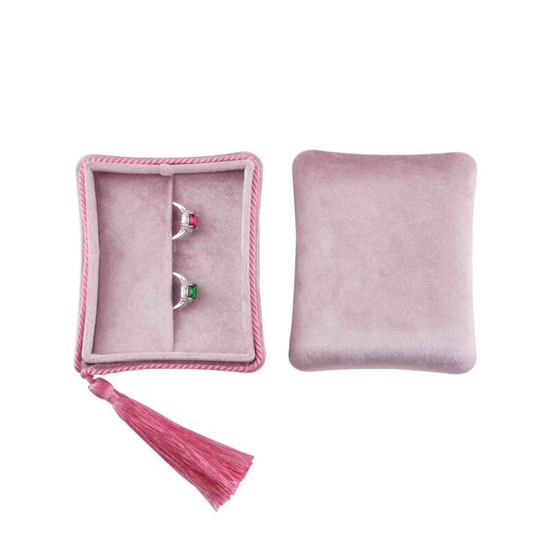 Swan Velvet Fringe Jewelry Storage Box - Image 6