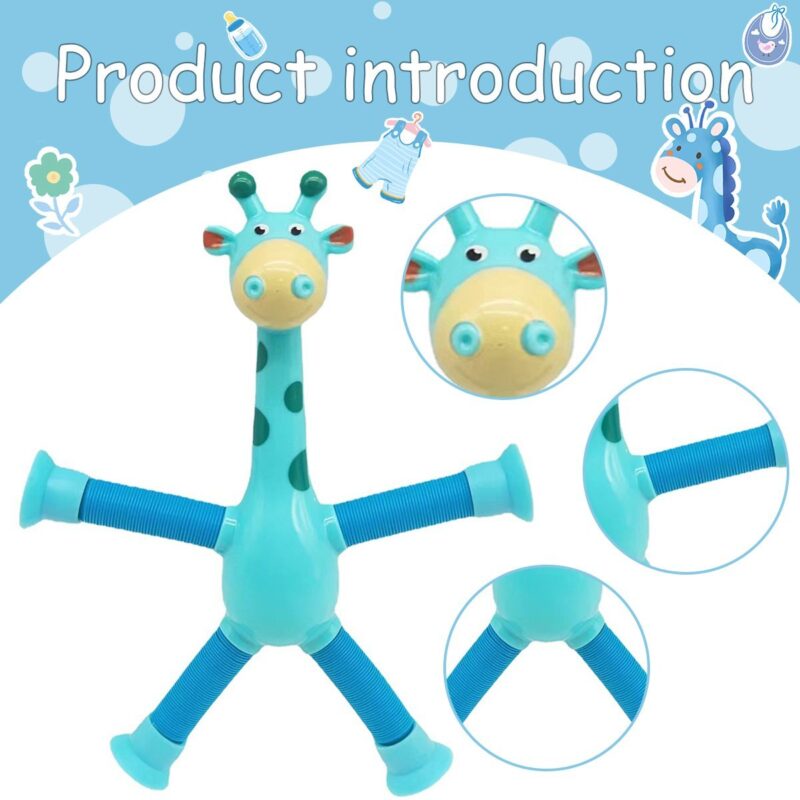 Giraffe Tubes Sensory Toys Novelty Spring Fidget Toy Stretch Tube - Image 4