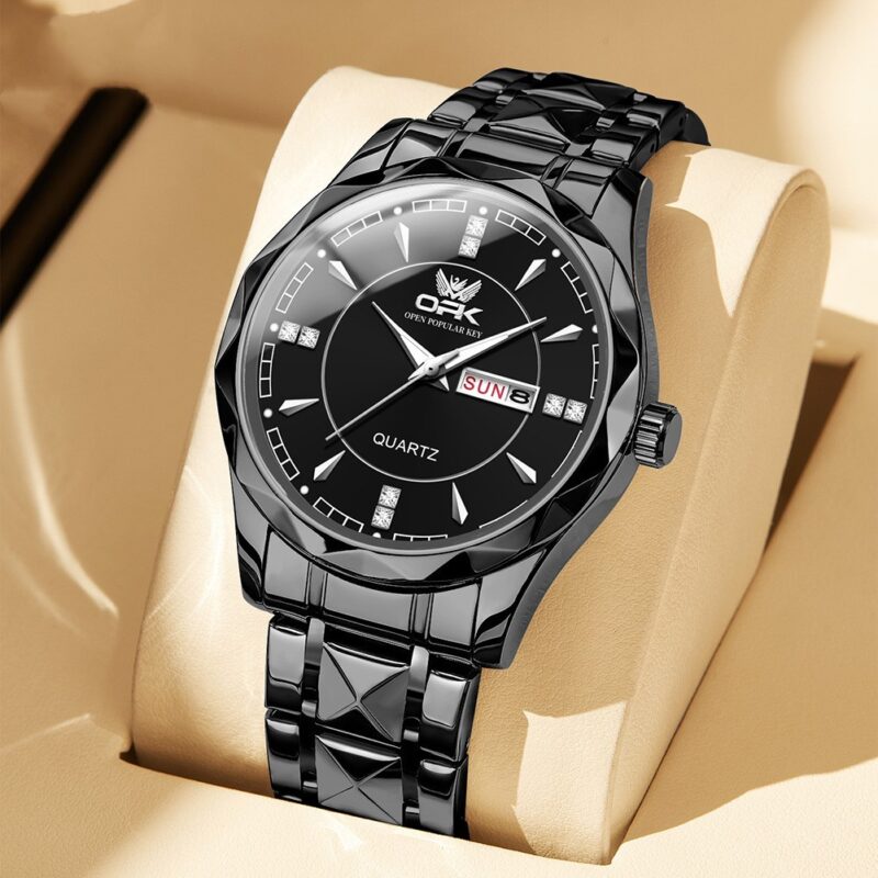 Stainless Steel Business Double Calendar Waterproof Men's Watch - Image 5