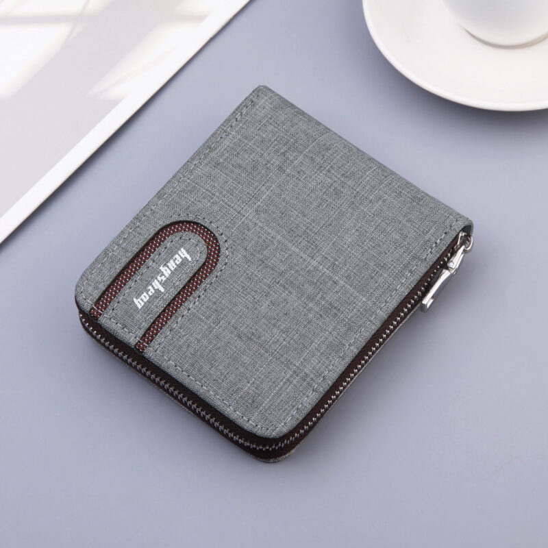 Mens Canvas Short Multifunctional Wallet - Image 5