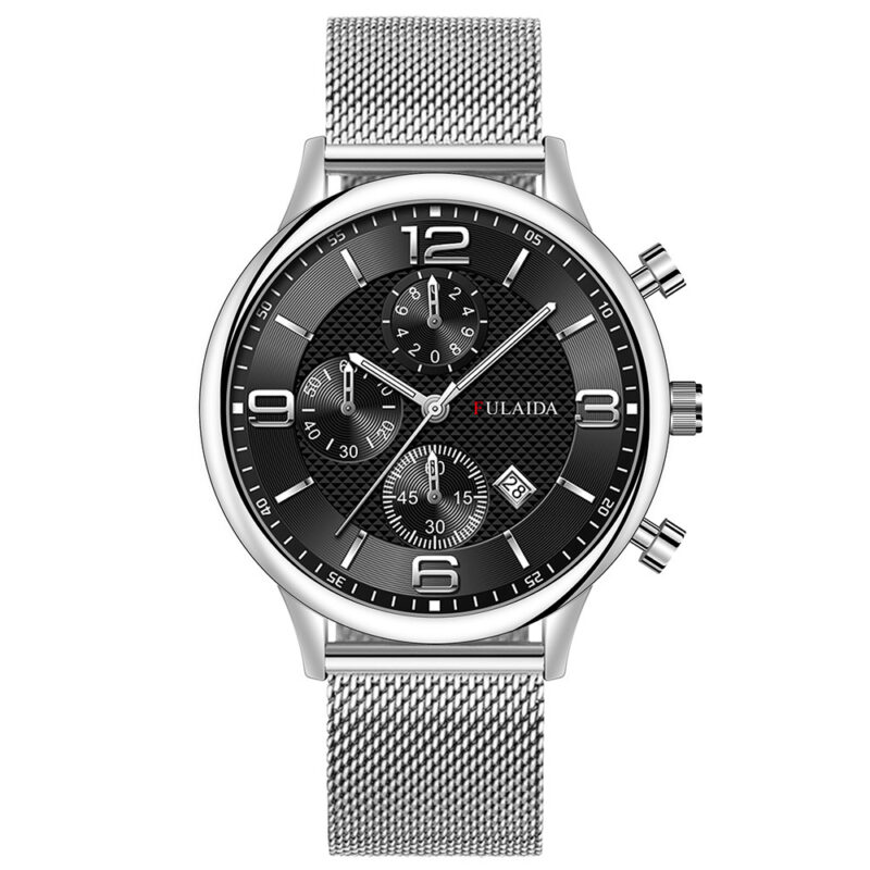 Mesh Strap Calendar Quartz Simple Casual All-match Men's Watch - Image 9