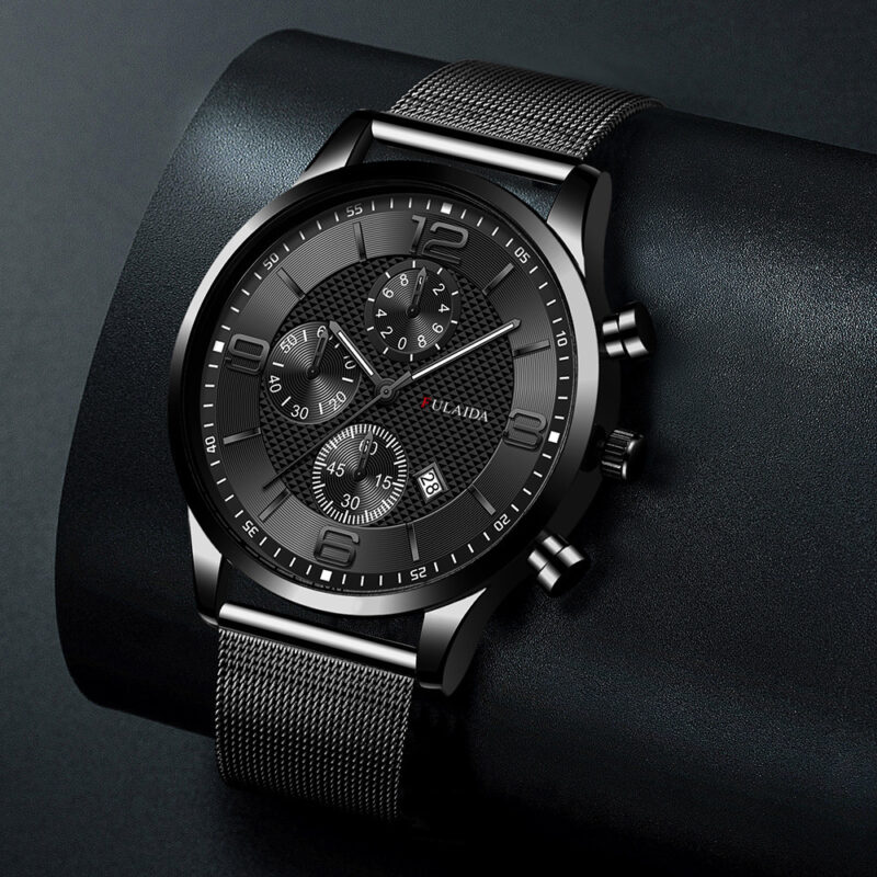 Mesh Strap Calendar Quartz Simple Casual All-match Men's Watch - Image 2