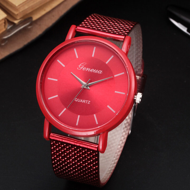 Mesh Quartz Couple Neva Watch Female - Image 3