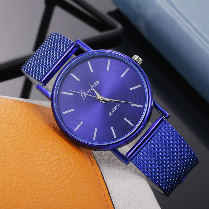 Mesh Quartz Couple Neva Watch Female - Image 2