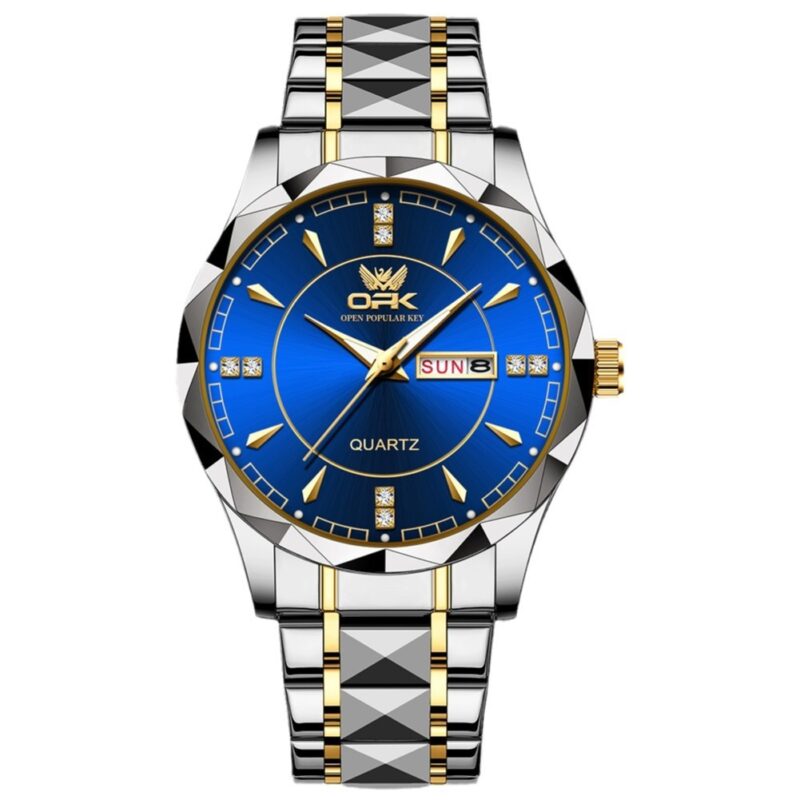 Stainless Steel Business Double Calendar Waterproof Men's Watch - Image 7