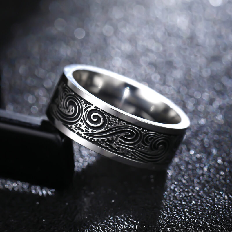 Titanium Steel Retro Men Ring - Image 4