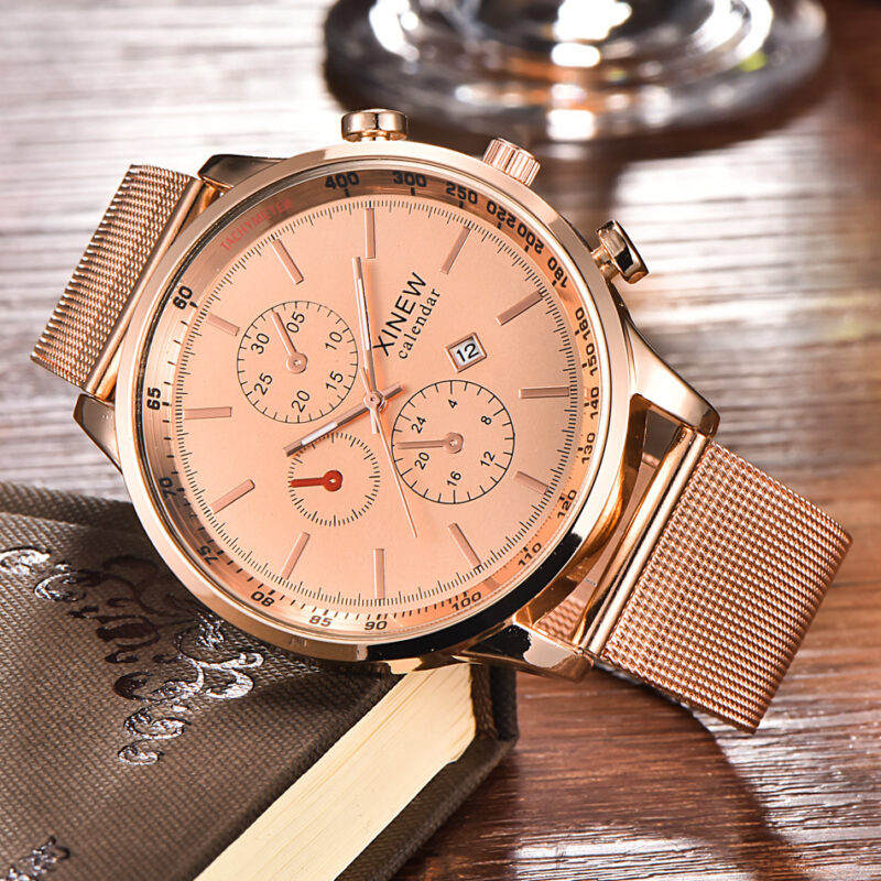 Men's Watch Fashion Stainless Steel Date Quartz Watch - Image 8