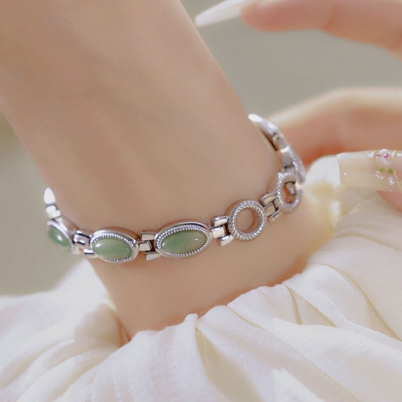 Women's Watch Ladies Bracelet Luxury Brand Waterproof Retro Natural Dongling Stone - Image 3