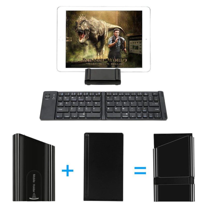 Folding Metal Bluetooth Foldable Keyboard Mini Bluetooth Wireless - Image 3