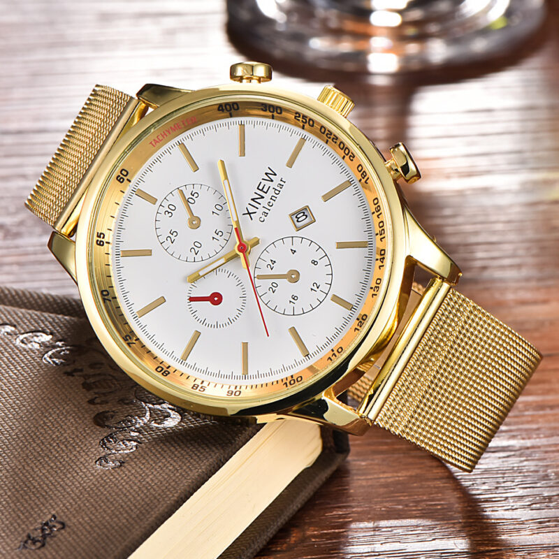 Men's Watch Fashion Stainless Steel Date Quartz Watch - Image 7