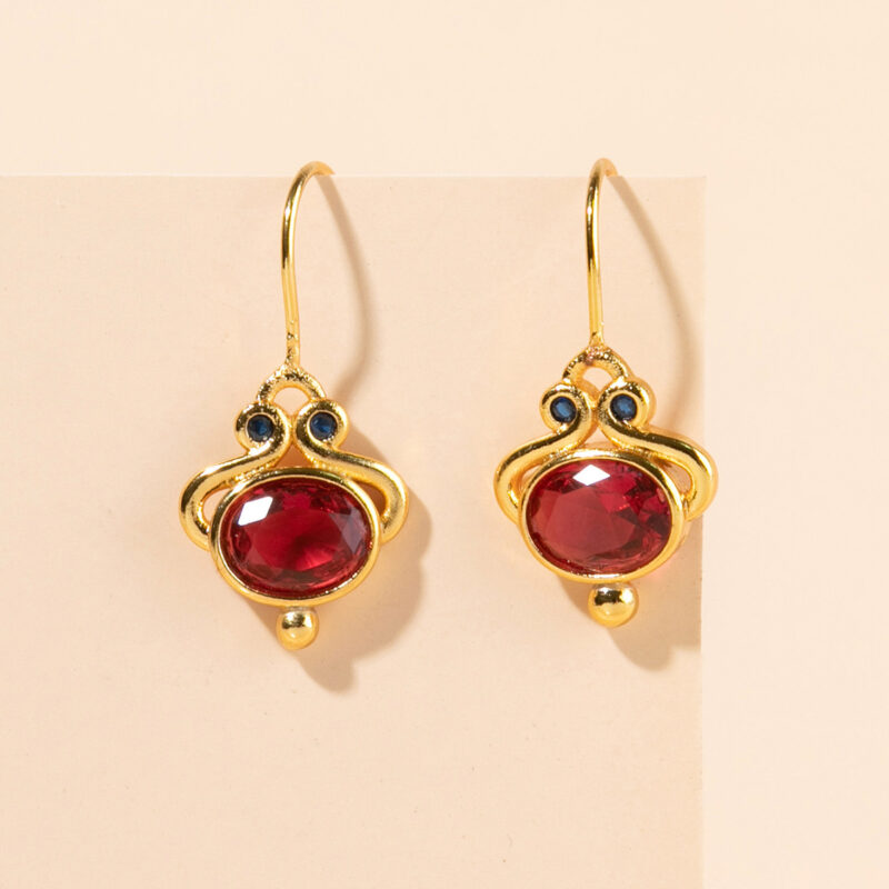 Women's Fashion Personality Vintage Inlaid Earrings - Image 2