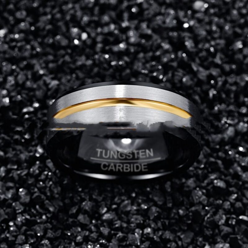 Frosted Surface Tungsten Ring Men - Image 2