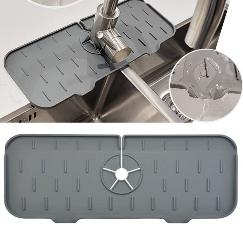 Mat Sink Splash Guard Silicone Faucet Splash Protector For Bathroom Kitchen Gadgets