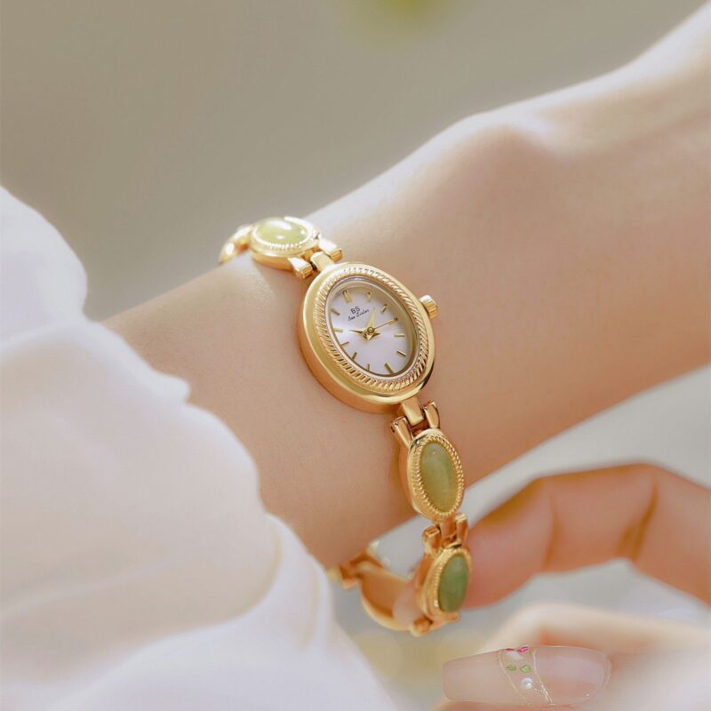 Women's Watch Ladies Bracelet Luxury Brand Waterproof Retro Natural Dongling Stone - Image 5