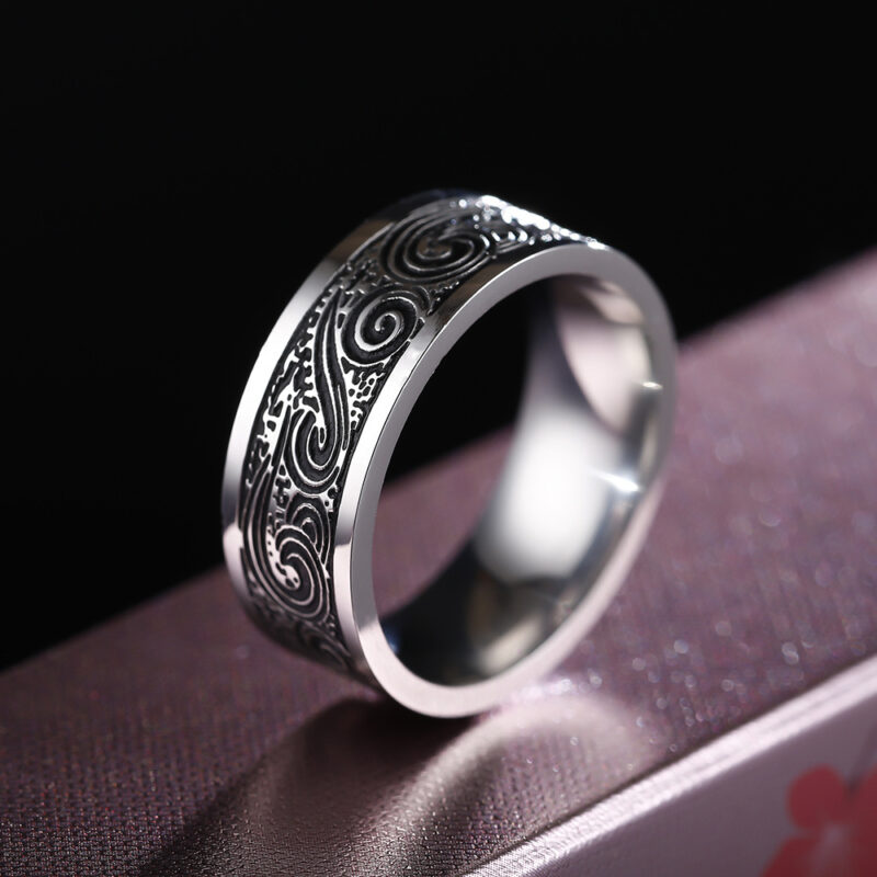 Titanium Steel Retro Men Ring - Image 5