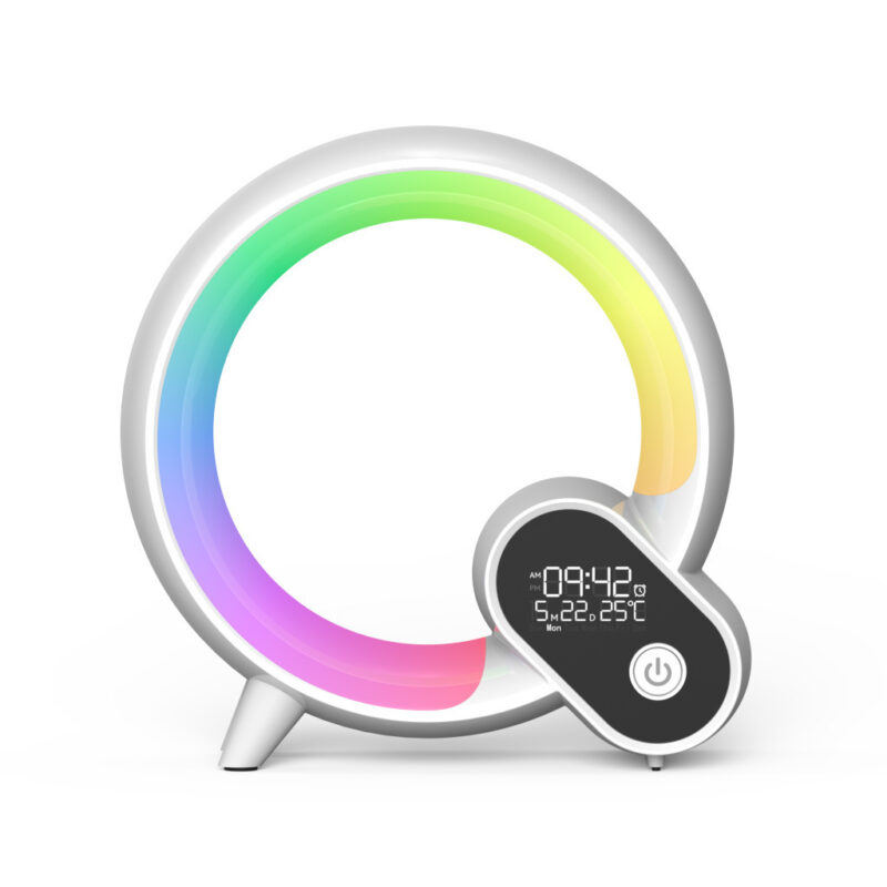 Digital Display Alarm Clock Bluetooth Audio Intelligent Wake-up Q Colorful Atmosphere Light - Image 5