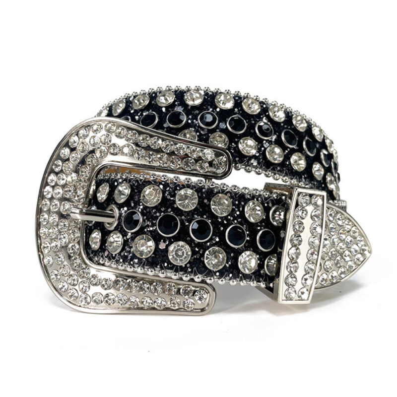 Fashion Trend Rivet Rhinestone Inlaid Belt - Image 5