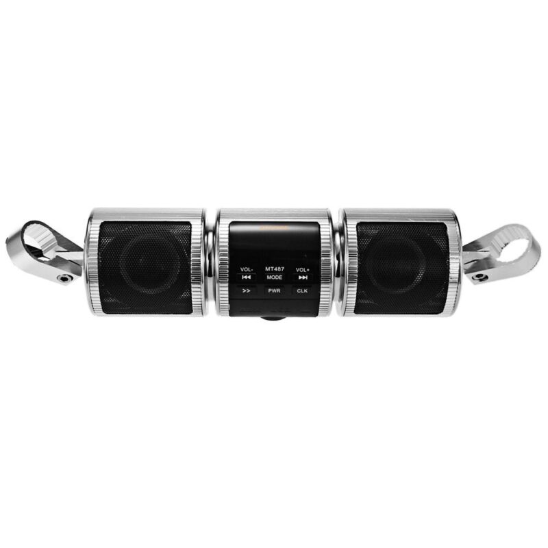 Motorcycle MP3 Music Player Bluetooth Stereo Speaker FM Radio Waterproof Adjustable Bracket