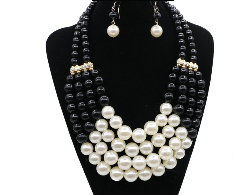 Multi Simulated Pearl Bohemian Jewelry Set - Image 4