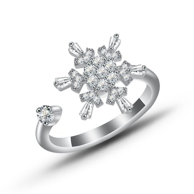 Spinner Ring Flower Bee Elegant Adjustable Stress Release - Image 7