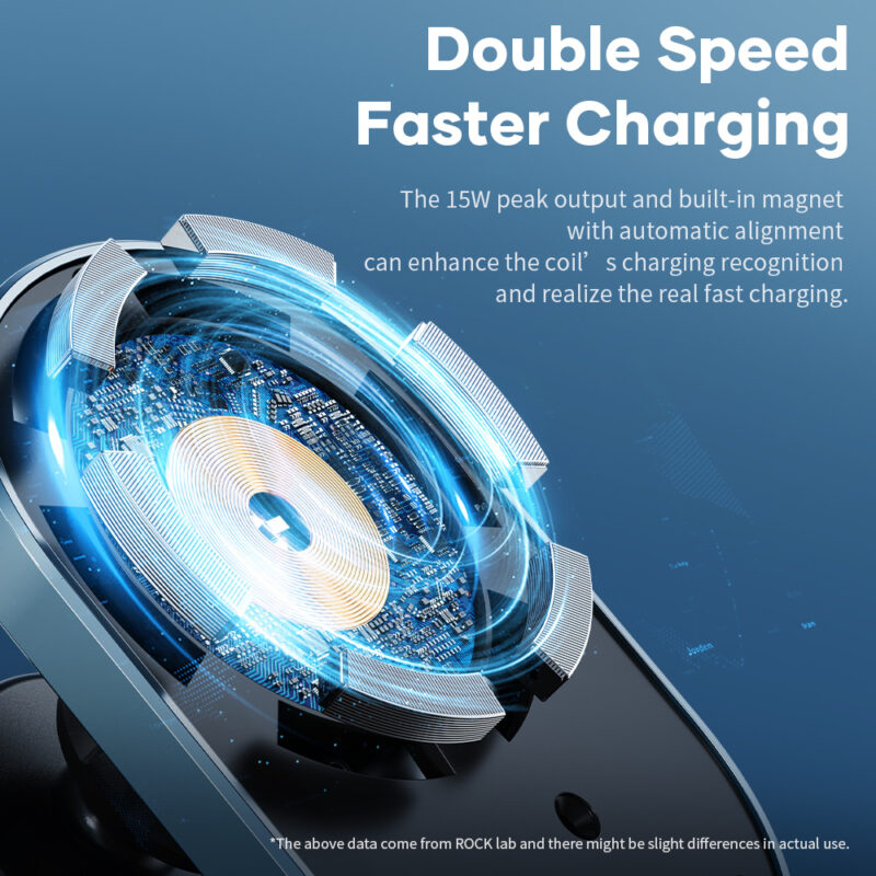 W36 Magnetic Suction Wireless Charger Car Bracket Center Console Car Navigation Shelf - Image 6