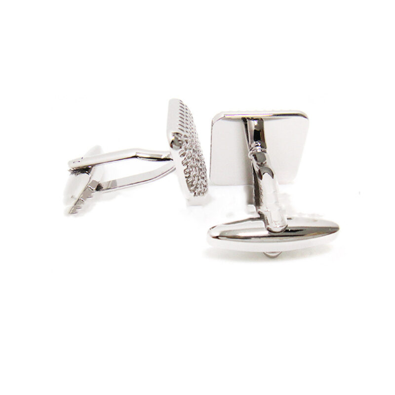 Simple Dense Pattern Checkered Cufflinks Dot Pattern Metal Cufflinks - Image 2
