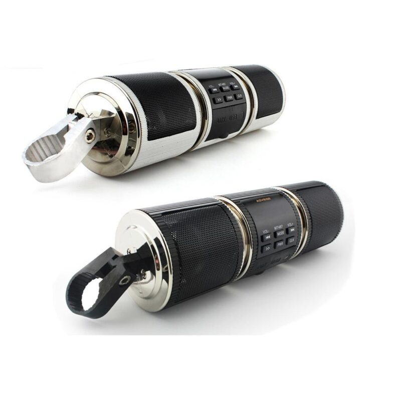 Motorcycle MP3 Music Player Bluetooth Stereo Speaker FM Radio Waterproof Adjustable Bracket - Image 9