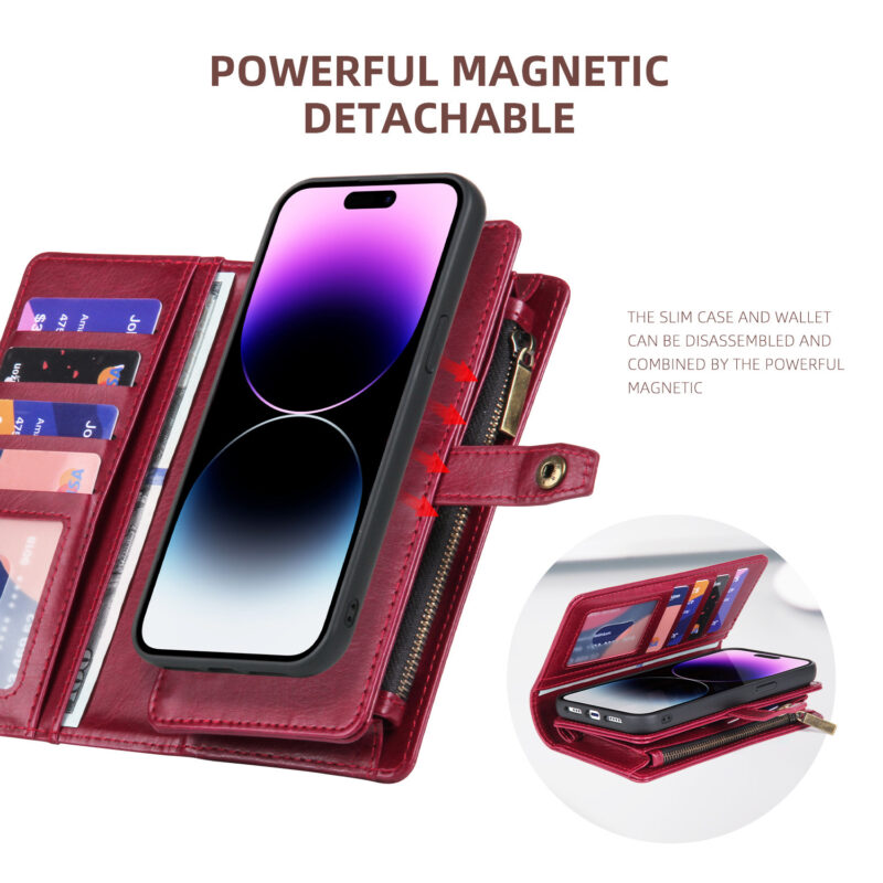 Multifunctional Mobile Phone Leather Case - Image 7