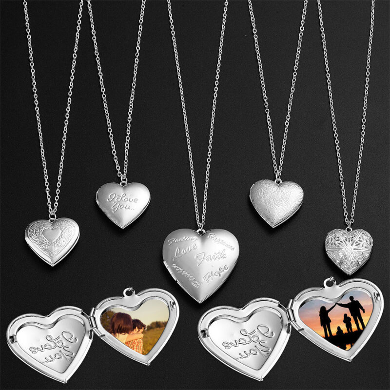 Carved Design Love Necklace Personalized Heart-shaped - Image 2
