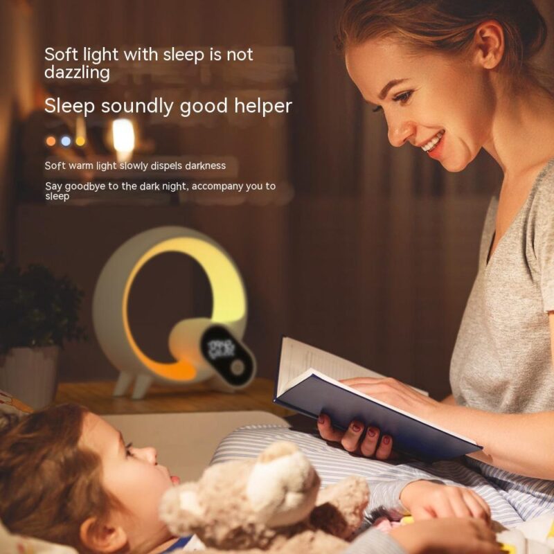 Digital Display Alarm Clock Bluetooth Audio Intelligent Wake-up Q Colorful Atmosphere Light - Image 3