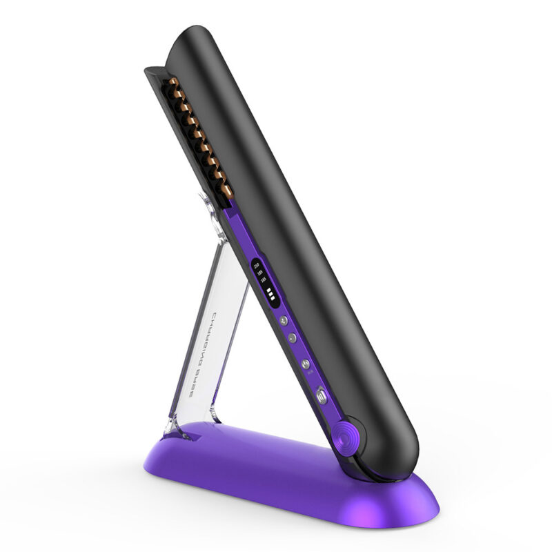 Professional Hair Straightener Ceramic Flat Iron 2 In 1 - Curler Rechargeable Wireless Straighten - Image 3