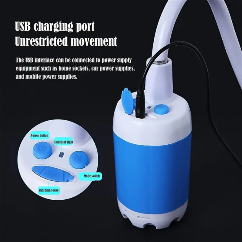 Portable Electric Shower Gadgets Waterproof 5000mAh Rechargeable Battery - Camping - Image 9