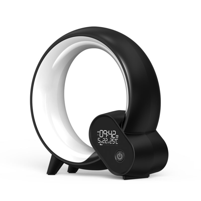 Digital Display Alarm Clock Bluetooth Audio Intelligent Wake-up Q Colorful Atmosphere Light - Image 2