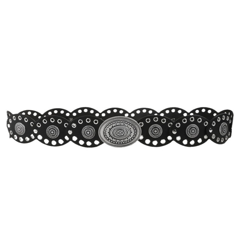 Retro Simple Fashion A Pair Of Buckles Women's Belt - Image 4