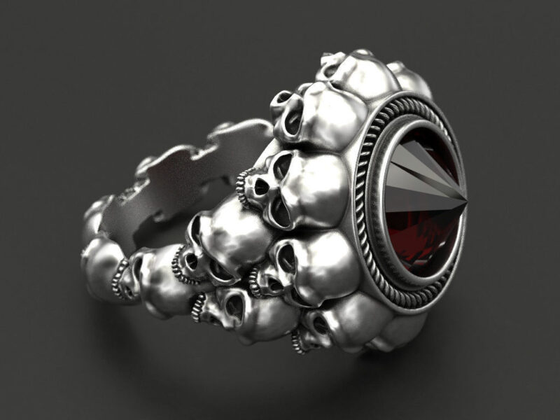 Punk Rock Jewelry Men's Rings - Image 2